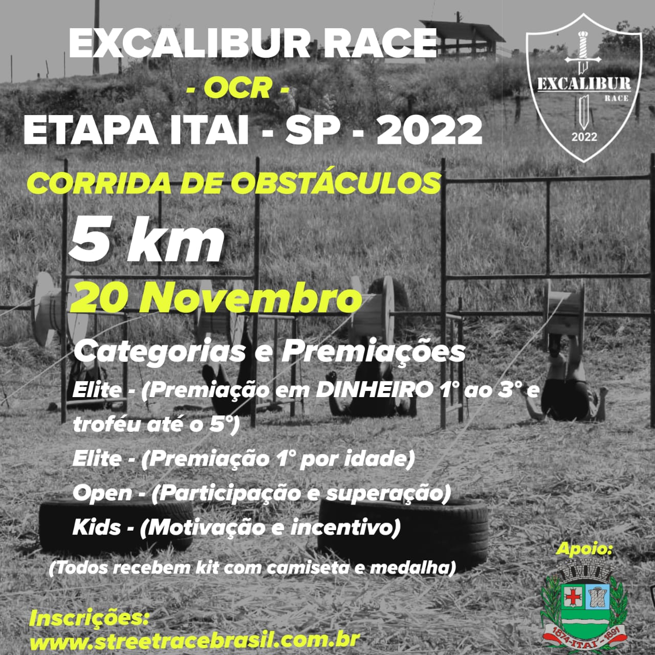 EXCALIBUR RACE – OCR - ETAPA ITAÍ-SP 2022